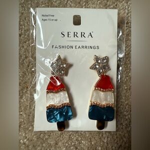 Serra patriotic earrings